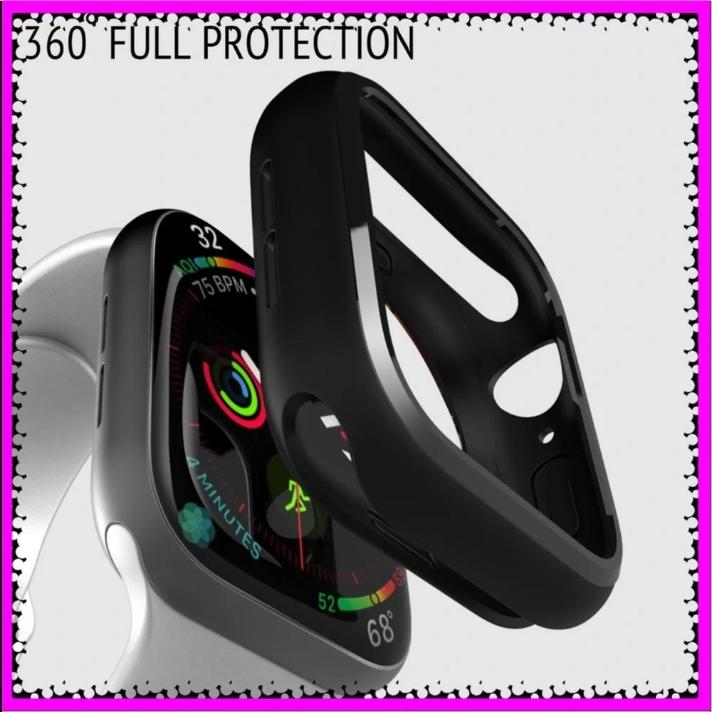 New Black Glossy Apple Watch Bumper Case
